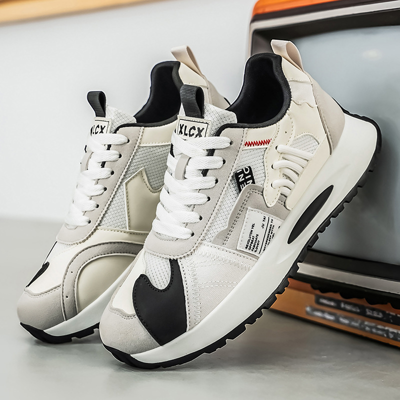メンズ韓国風トレンドホワイトスニーカー、若者向けファッショナ - Men Fashion Korean Style のレビューと価格