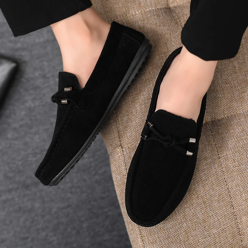 男性カジュアルシューズファッションメンズシューズ手作りスエー - Men'S Fashion Loafers Shoes のレビューと価格