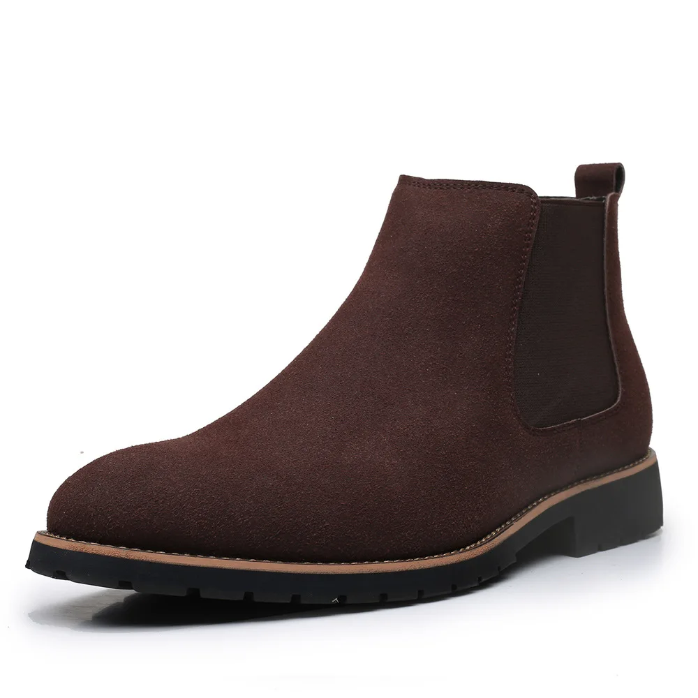 メンズアンクルブーツ、ブリティッシュスタイル、スエードレザー - Mens Fashion Dress のレビューと価格