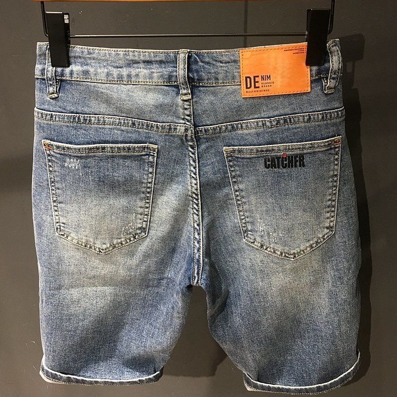 メンズオーバーサイズデニムショーツ,テキストポケット付き,ス - Jeans Pants Fashion Men のレビューと価格