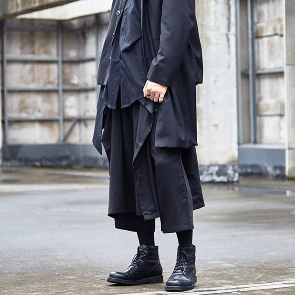 ゴシックダークパンツ Y2k 不規則なサイドボタン サムライ - Mens Fashion Trend 2026 のレビューと価格