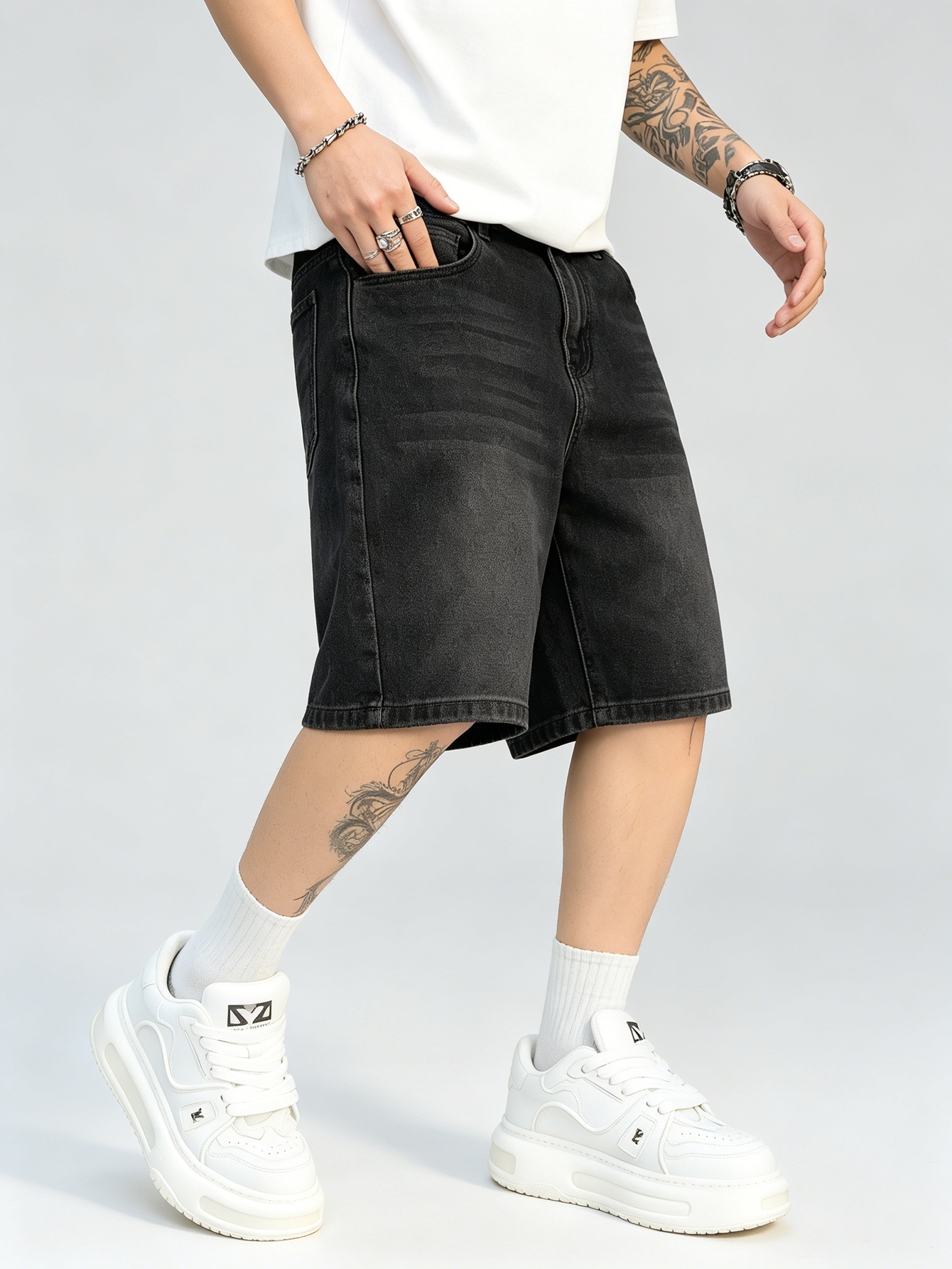 Y2K エステティック バギージーンズ メンズ、レトロ アメ - Men Fashion Korean Style のレビューと価格