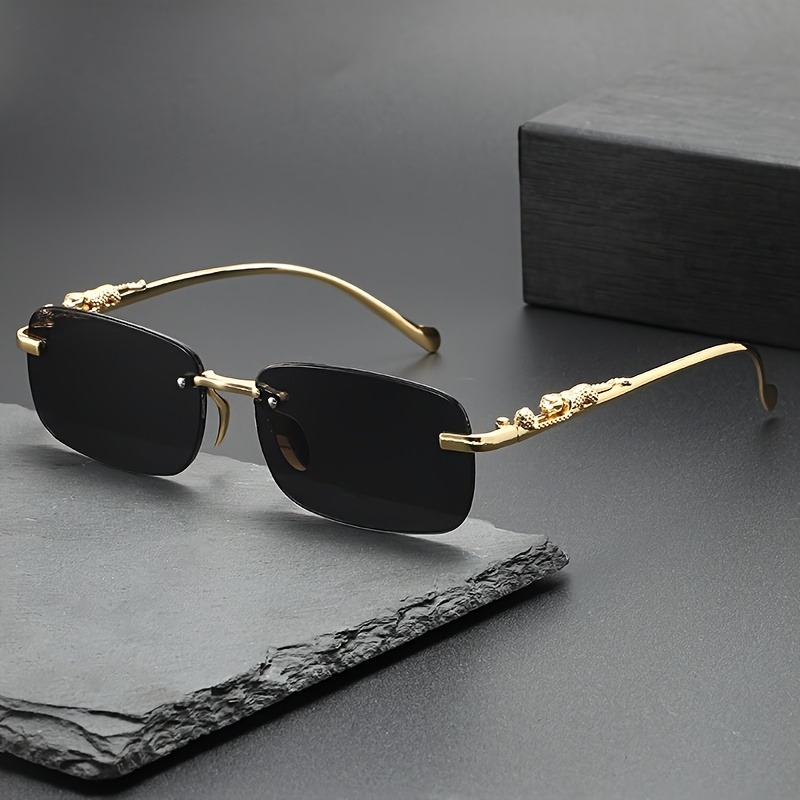 ファッションリムレスメタルサングラス男性女性人気サングラス男 - Men'S Fashion Rimless Glasses のレビューと価格