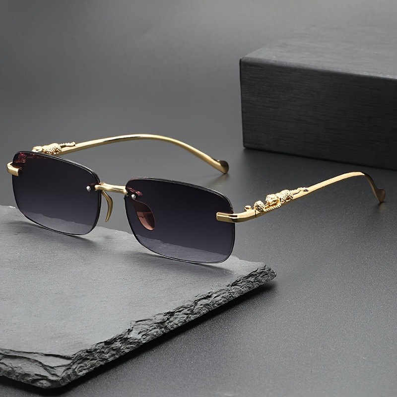 ファッションリムレスメタルサングラス男性女性人気サングラス男 - Men'S Fashion Rimless Glasses のレビューと価格