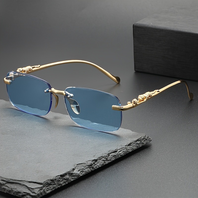 ファッションリムレスメタルサングラス男性女性人気サングラス男 - Men'S Fashion Rimless Glasses のレビューと価格