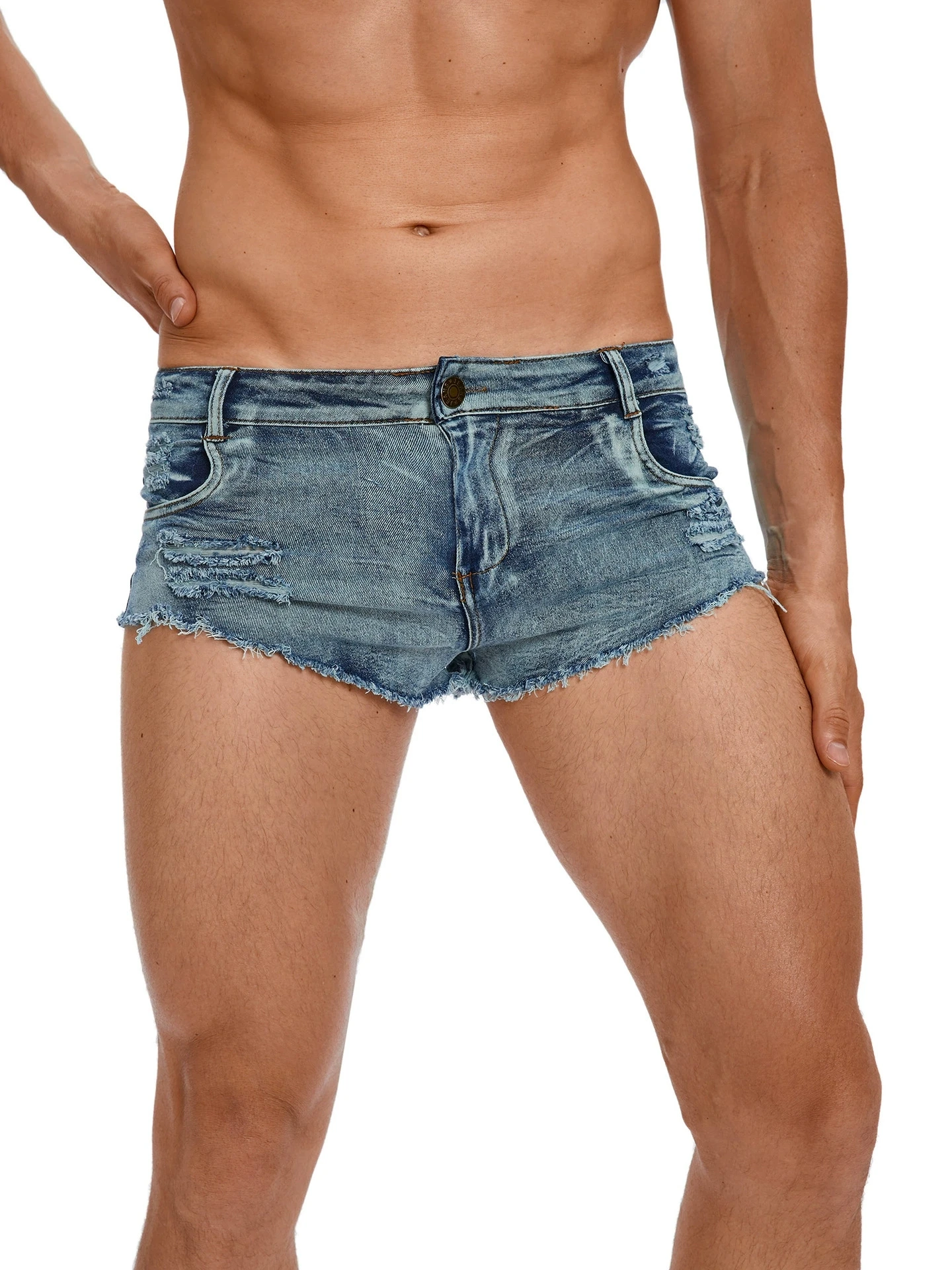 メンズローウエストジーンズショーツファッションポケット夏カジ - Jeans Pants Fashion Men のレビューと価格