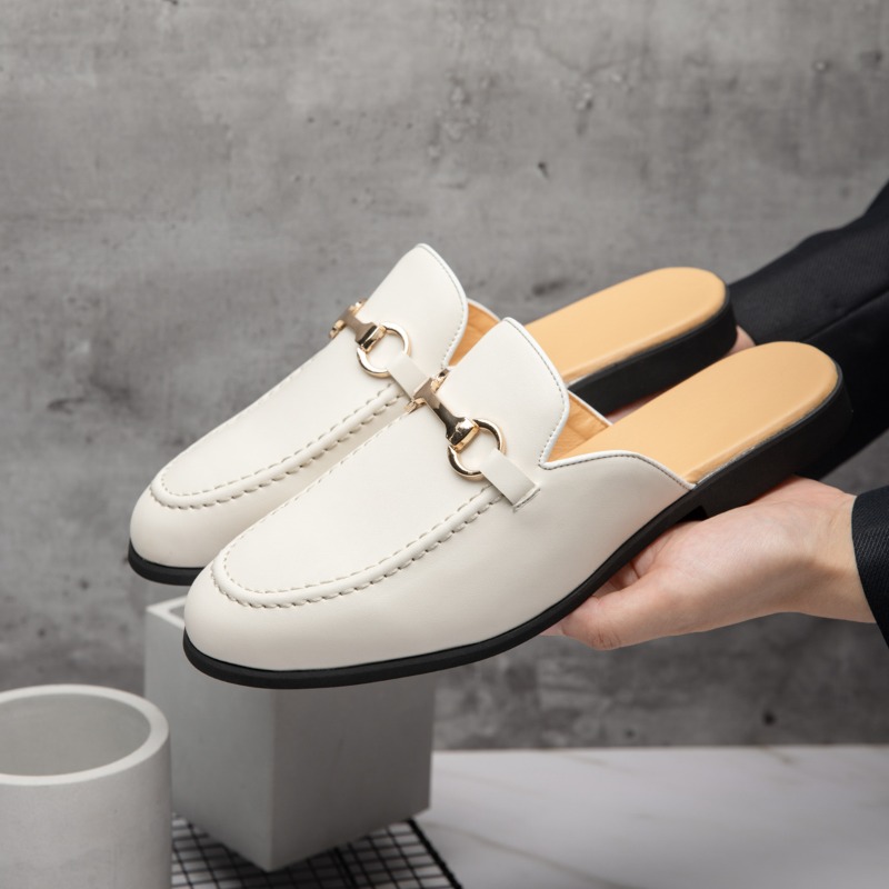 ファッション新デザイナーメンズパテントレザーハーフシューズ男 - Men'S Fashion Loafers Shoes のレビューと価格
