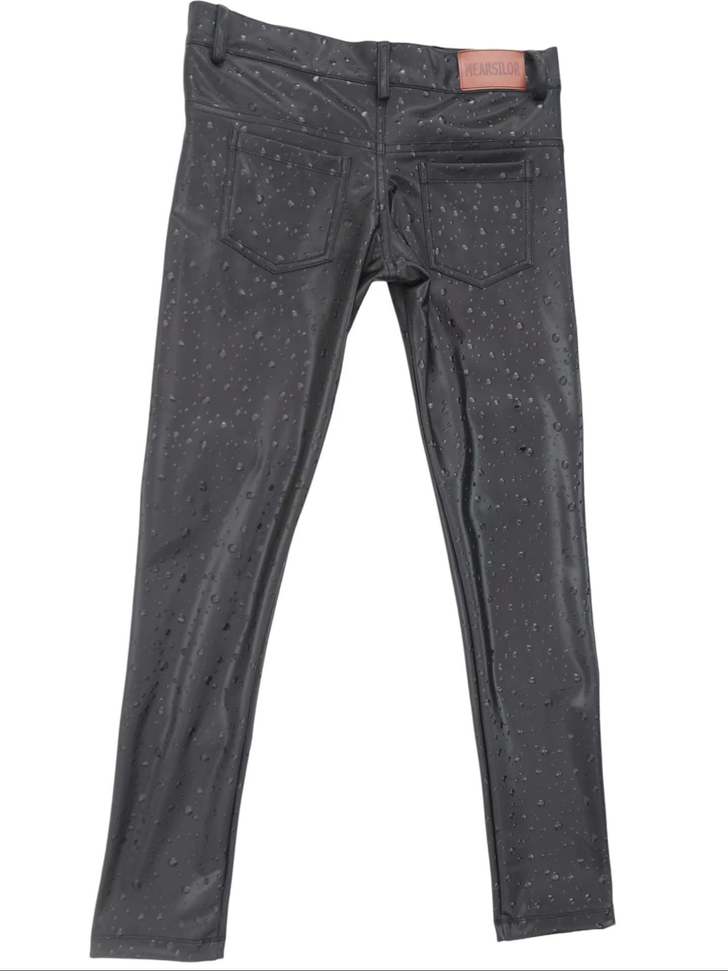 3D ウォータードロッププリント弾性 PU レザージーンズタ - Jeans Pants Fashion Men のレビューと価格